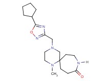 4-[(5-cyclopentyl-1,2,4-oxadiazol-3-yl)methyl]-1-methyl-1,4,9-triazaspiro[5.6]dodecan-10-one