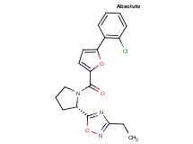 5-{(2S)-1-[5-(2-chlorophenyl)-2-furoyl]-2-pyrrolidinyl}-3-ethyl-1,2,4-oxadiazole