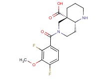 (4aS*,8aR*)-6-(2,4-difluoro-3-methoxybenzoyl)octahydro-1,6-naphthyridine-4a(2H)-carboxylic acid