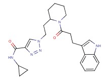 N-cyclopropyl-1-(2-{1-[3-(1H-indol-3-yl)propanoyl]-2-piperidinyl}ethyl)-1H-1,2,3-triazole-4-carboxamide