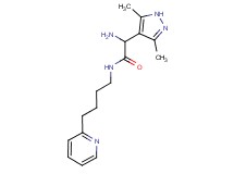 2-amino-2-(3,5-dimethyl-1H-pyrazol-4-yl)-N-(4-pyridin-2-ylbutyl)acetamide