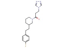 3-[2-(4-fluorophenyl)ethyl]-1-[3-(4H-1,2,4-triazol-4-yl)propanoyl]piperidine