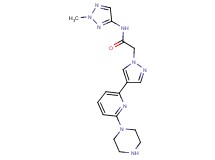 N-(2-methyl-2H-1,2,3-triazol-4-yl)-2-[4-(6-piperazin-1-ylpyridin-2-yl)-1H-pyrazol-1-yl]acetamide