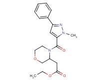 ethyl {4-[(1-methyl-3-phenyl-1H-pyrazol-5-yl)carbonyl]morpholin-3-yl}acetate