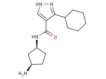 N-[(1S*,3R*)-3-aminocyclopentyl]-3-cyclohexyl-1H-pyrazole-4-carboxamide