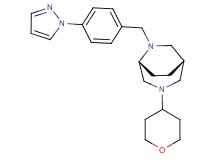 (1S*,5R*)-6-[4-(1H-pyrazol-1-yl)benzyl]-3-(tetrahydro-2H-pyran-4-yl)-3,6-diazabicyclo[3.2.2]nonane