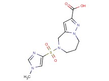 5-[(1-methyl-1H-imidazol-4-yl)sulfonyl]-5,6,7,8-tetrahydro-4H-pyrazolo[1,5-a][1,4]diazepine-2-carboxylic acid