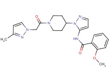 2-methoxy-N-(1-{1-[(3-methyl-1H-pyrazol-1-yl)acetyl]-4-piperidinyl}-1H-pyrazol-5-yl)benzamide