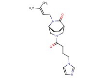 (1S*,5R*)-3-[4-(1H-imidazol-1-yl)butanoyl]-6-(3-methylbut-2-en-1-yl)-3,6-diazabicyclo[3.2.2]nonan-7-one