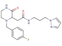 2-[1-(4-fluorobenzyl)-3-oxo-2-piperazinyl]-N-[3-(1H-pyrazol-1-yl)propyl]acetamide