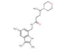 4-morpholin-4-yl-N-[(2,3,5-trimethyl-1H-indol-7-yl)methyl]pentanamide