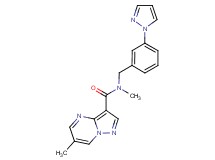 N,6-dimethyl-N-[3-(1H-pyrazol-1-yl)benzyl]pyrazolo[1,5-a]pyrimidine-3-carboxamide