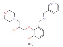 1-(2-methoxy-6-{[(3-pyridinylmethyl)amino]methyl}phenoxy)-3-(4-morpholinyl)-2-propanol
