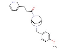 (1S*,5R*)-3-(4-methoxybenzyl)-6-(3-pyridin-3-ylpropanoyl)-3,6-diazabicyclo[3.2.2]nonane