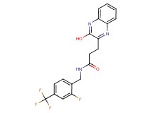 N-[2-fluoro-4-(trifluoromethyl)benzyl]-3-(3-hydroxy-2-quinoxalinyl)propanamide