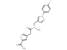 2-(5-acetyl-3-thienyl)-N-{[1-(4-fluorophenyl)-1H-pyrazol-4-yl]methyl}-N-methylacetamide