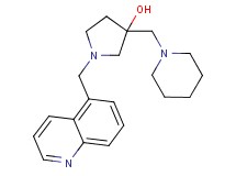 3-(piperidin-1-ylmethyl)-1-(quinolin-5-ylmethyl)pyrrolidin-3-ol