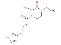 1-ethyl-3-methyl-4-[4-(1H-pyrazol-4-yl)butanoyl]piperazin-2-one
