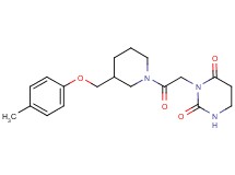 3-(2-{3-[(4-methylphenoxy)methyl]piperidin-1-yl}-2-oxoethyl)dihydropyrimidine-2,4(1H,3H)-dione