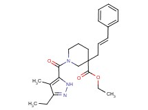ethyl 1-[(3-ethyl-4-methyl-1H-pyrazol-5-yl)carbonyl]-3-[(2E)-3-phenyl-2-propen-1-yl]-3-piperidinecarboxylate