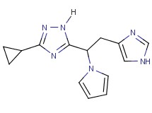 3-cyclopropyl-5-[2-(1H-imidazol-4-yl)-1-(1H-pyrrol-1-yl)ethyl]-1H-1,2,4-triazole