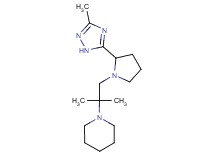 1-{1,1-dimethyl-2-[2-(3-methyl-1H-1,2,4-triazol-5-yl)pyrrolidin-1-yl]ethyl}piperidine