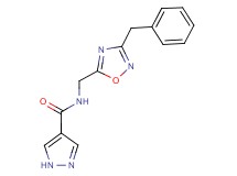 N-[(3-benzyl-1,2,4-oxadiazol-5-yl)methyl]-1H-pyrazole-4-carboxamide