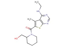 (1-{[4-(ethylamino)-5-methylthieno[2,3-d]pyrimidin-6-yl]carbonyl}-2-piperidinyl)methanol