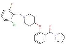 1-(2-chloro-6-fluorobenzyl)-4-[2-(1-pyrrolidinylcarbonyl)phenoxy]piperidine