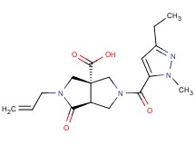 (3aR*,6aS*)-2-allyl-5-[(3-ethyl-1-methyl-1H-pyrazol-5-yl)carbonyl]-1-oxohexahydropyrrolo[3,4-c]pyrrole-3a(1H)-carboxylic acid