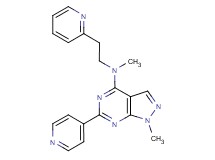 N,1-dimethyl-6-(4-pyridinyl)-N-[2-(2-pyridinyl)ethyl]-1H-pyrazolo[3,4-d]pyrimidin-4-amine