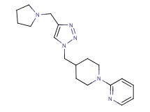 2-(4-{[4-(1-pyrrolidinylmethyl)-1H-1,2,3-triazol-1-yl]methyl}-1-piperidinyl)pyridine bis(trifluoroacetate)