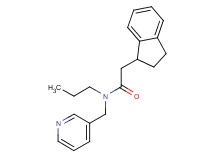2-(2,3-dihydro-1H-inden-1-yl)-N-propyl-N-(pyridin-3-ylmethyl)acetamide