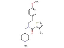 N-[2-(4-methoxyphenyl)ethyl]-3-methyl-N-[(1-methyl-4-piperidinyl)methyl]-2-thiophenecarboxamide