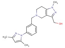 {5-[3-(3,5-dimethyl-1H-pyrazol-1-yl)benzyl]-1-methyl-4,5,6,7-tetrahydro-1H-pyrazolo[4,3-c]pyridin-3-yl}methanol