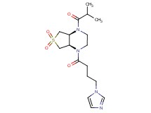 (4aS*,7aR*)-1-[4-(1H-imidazol-1-yl)butanoyl]-4-isobutyryloctahydrothieno[3,4-b]pyrazine 6,6-dioxide
