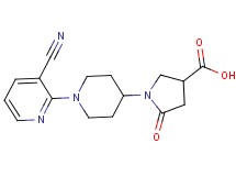 1-[1-(3-cyanopyridin-2-yl)piperidin-4-yl]-5-oxopyrrolidine-3-carboxylic acid