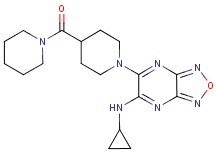 N-cyclopropyl-6-[4-(1-piperidinylcarbonyl)-1-piperidinyl][1,2,5]oxadiazolo[3,4-b]pyrazin-5-amine