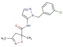 N-[1-(3-chlorobenzyl)-1H-pyrazol-5-yl]-3,5-dimethyl-4,5-dihydroisoxazole-5-carboxamide