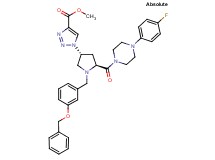 methyl 1-((3R,5S)-1-[3-(benzyloxy)benzyl]-5-{[4-(4-fluorophenyl)-1-piperazinyl]carbonyl}-3-pyrrolidinyl)-1H-1,2,3-triazole-4-carboxylate