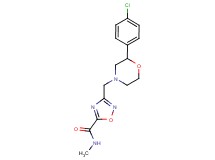 3-{[2-(4-chlorophenyl)morpholin-4-yl]methyl}-N-methyl-1,2,4-oxadiazole-5-carboxamide
