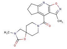 3-methyl-8-[(3-methyl-6,7-dihydro-5H-cyclopenta[b]isoxazolo[4,5-e]pyridin-4-yl)carbonyl]-1-oxa-3,8-diazaspiro[4.5]decan-2-one
