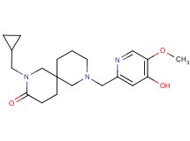 2-(cyclopropylmethyl)-8-[(4-hydroxy-5-methoxy-2-pyridinyl)methyl]-2,8-diazaspiro[5.5]undecan-3-one