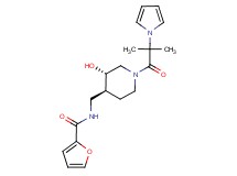 N-({(3S*,4S*)-3-hydroxy-1-[2-methyl-2-(1H-pyrrol-1-yl)propanoyl]piperidin-4-yl}methyl)-2-furamide