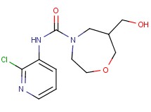 N-(2-chloropyridin-3-yl)-6-(hydroxymethyl)-1,4-oxazepane-4-carboxamide