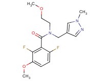 2,6-difluoro-3-methoxy-N-(2-methoxyethyl)-N-[(1-methyl-1H-pyrazol-4-yl)methyl]benzamide