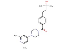 4-(4-{[4-(2,6-dimethyl-4-pyridinyl)-1-piperazinyl]carbonyl}phenyl)-2-methyl-2-butanol