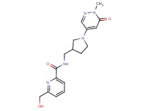6-(hydroxymethyl)-N-{[1-(1-methyl-6-oxo-1,6-dihydro-4-pyridazinyl)-3-pyrrolidinyl]methyl}-2-pyridinecarboxamide