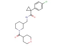 1-(4-chlorophenyl)-N-{[1-(tetrahydro-2H-pyran-4-ylcarbonyl)-3-piperidinyl]methyl}cyclopropanecarboxamide
