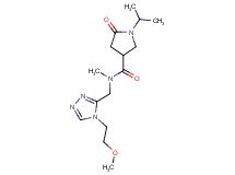 1-isopropyl-N-{[4-(2-methoxyethyl)-4H-1,2,4-triazol-3-yl]methyl}-N-methyl-5-oxo-3-pyrrolidinecarboxamide